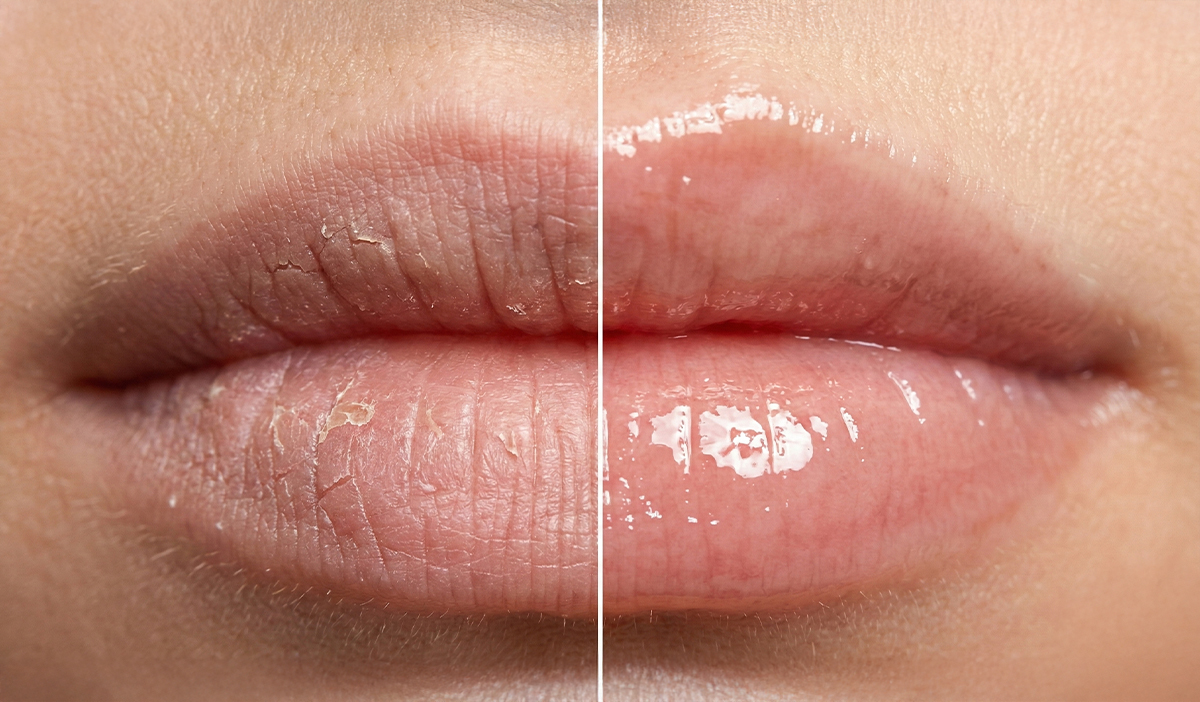 Illustration perte de volume des lèvres